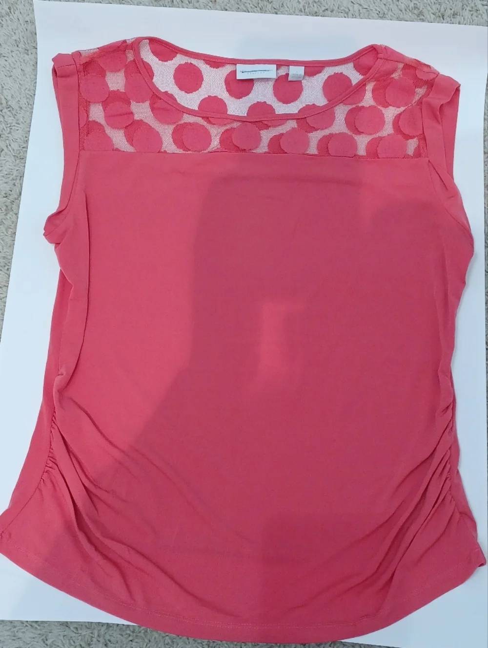 New York & Company Coral Sleeveless Dot-Yoke Tank - Picture 1 of 2